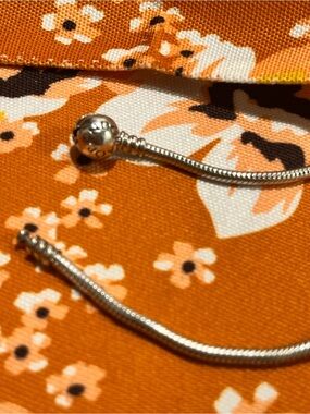 Pandora snake style Charm Bracelet with crystal heart clasp
